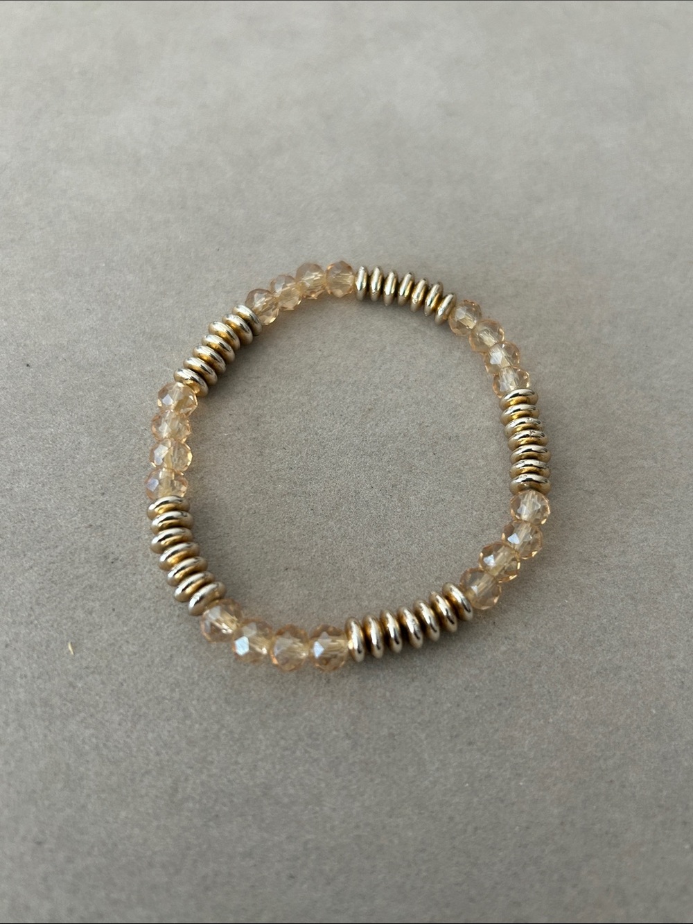 Gold-Tone Faceted Bead Stretch Bracelet - Women Jewelry